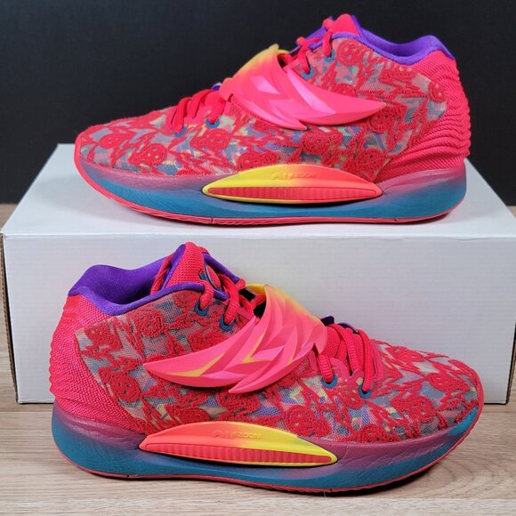 Nike‎ KD 14 Ron English 3 Shoes Mens 8 Red Pink Basketball Athletic DO6903-600 - Picture 1 of 13